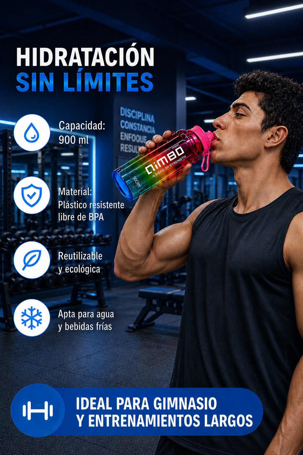 BOTELLA XL 900 mL - Tu Aliada Este Verano🌞💧