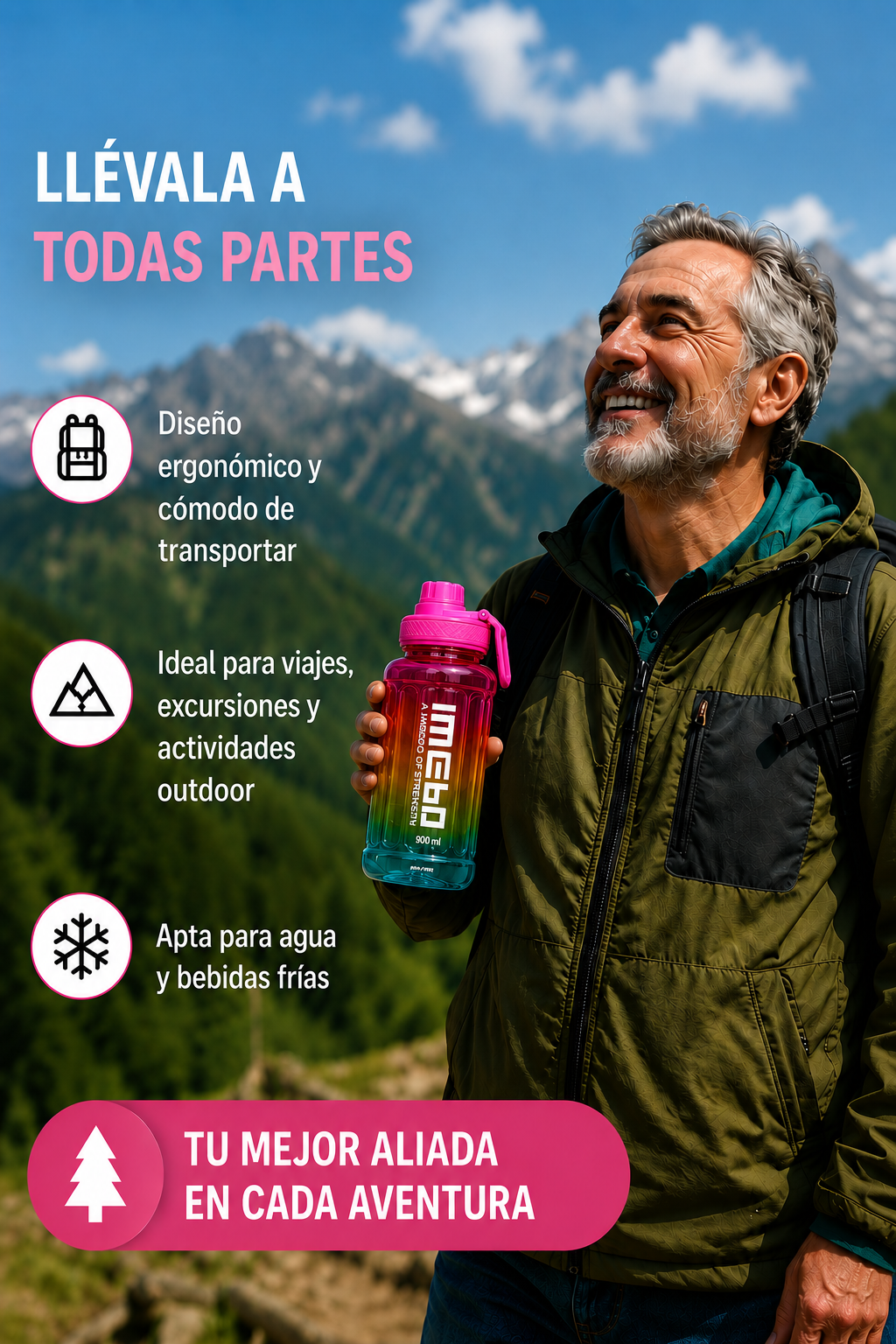 BOTELLA XL 900 mL - Tu Aliada Este Verano🌞💧